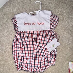 Cecil & Lou Red and Blue Plaid Kids One Piece